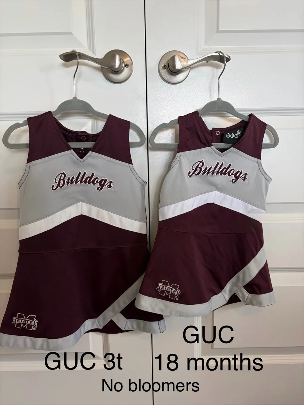 Bulldogs Maroon & Gray Girls Cheer Dress - Kids